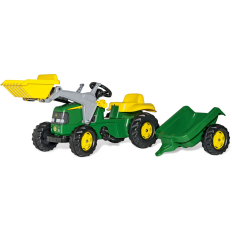 Rolly Toys Tramptraktor med Lastare och Släp John Deere