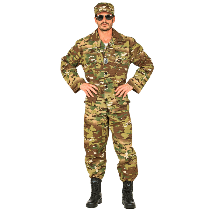 Soldater kamouflage kostym - 3 delar