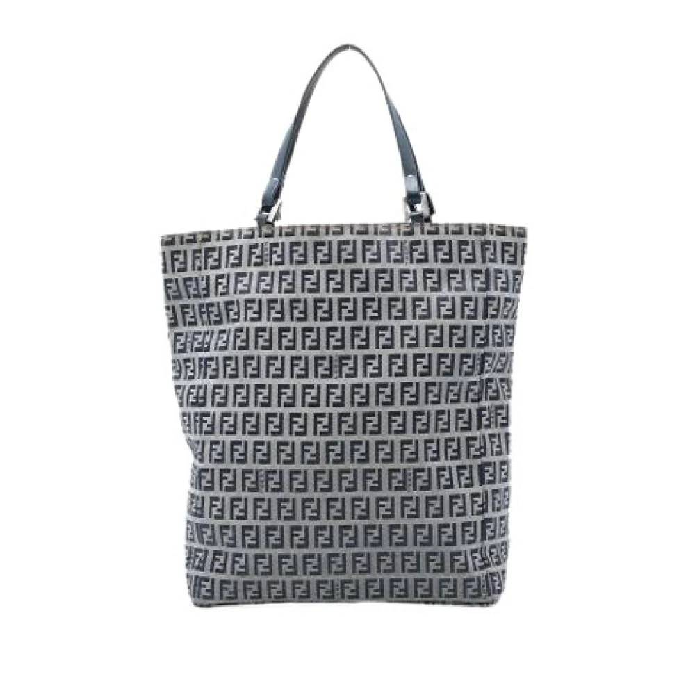 Fendi Vintage Pre-owned Tote Bag - Vintage - Dame - Grå - ONE SIZE - Læder