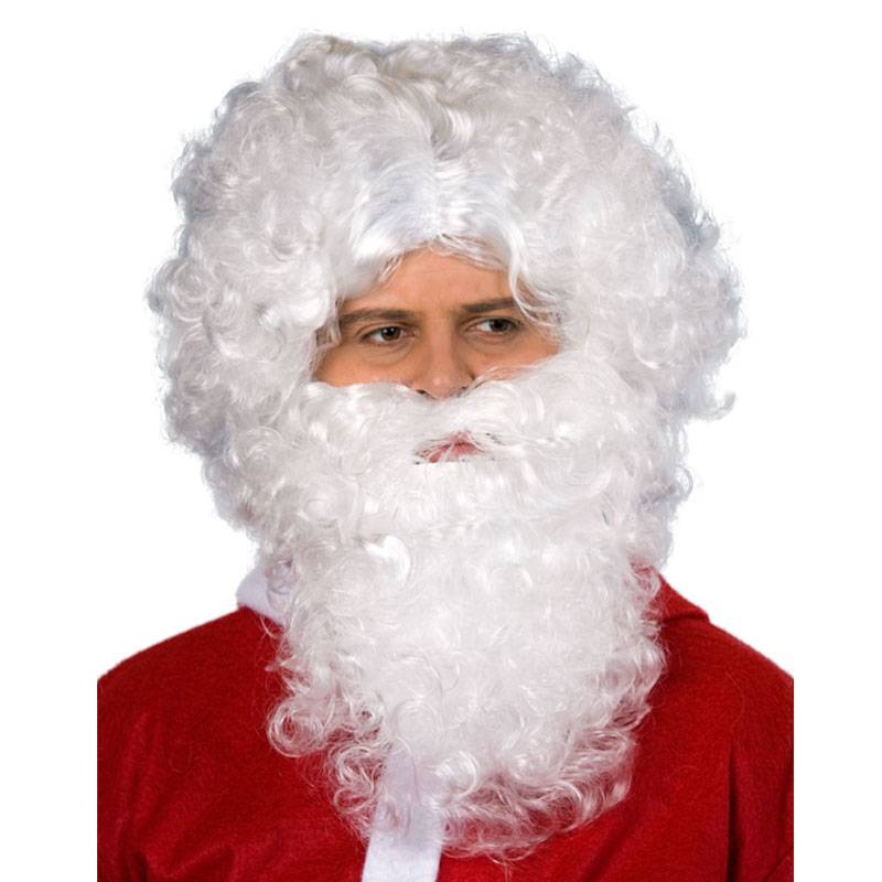 Tomteskägg och peruk Claus Vit