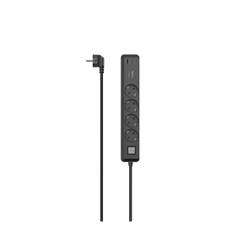 HAMA Power Strip 4-Way USB-C/A 65W PD 1.4m Black/Grey