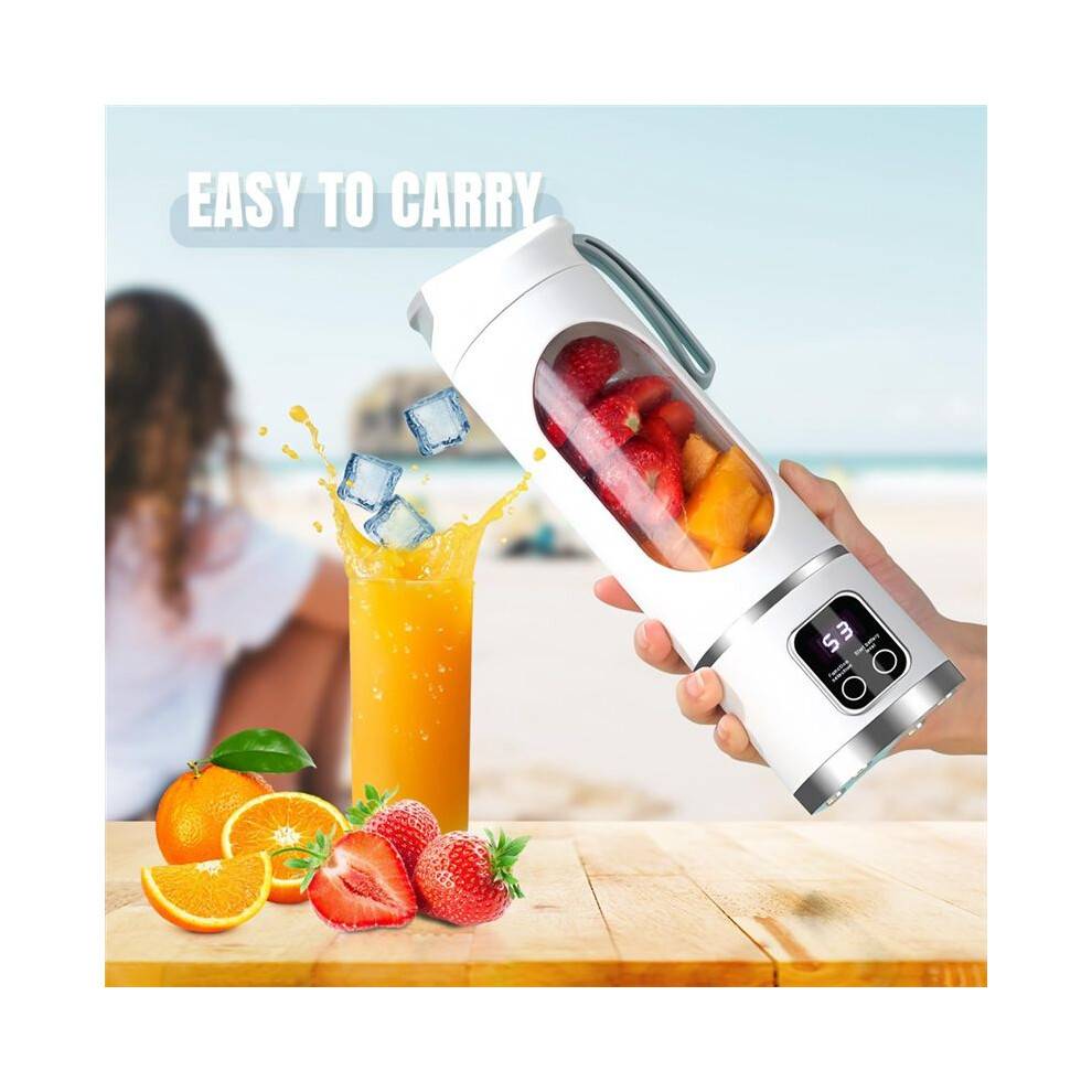 USB Rechargeable Portable Blender 8 Blade Ice Crusher with Digital Display 3 Modes Portable Blender