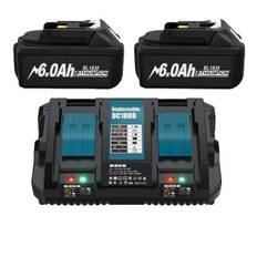 Makita 18V batteri, uppladdningsbart, litiumjoncell 2 6.0Ah 6A Charger