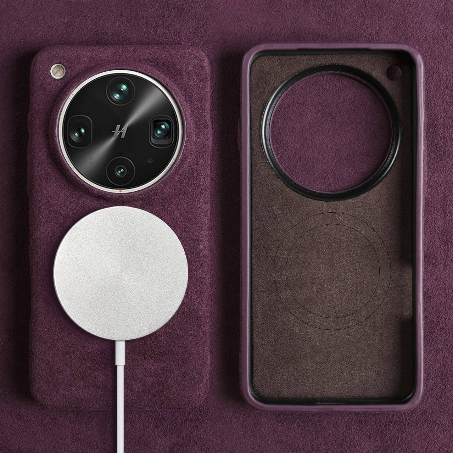 Fulltäckande Magnetiskt Fodral för OPPO X9 Ultra X6 X7 x8pro för ALCANTARA Konstläder Superbil Mocka Telefonfodral