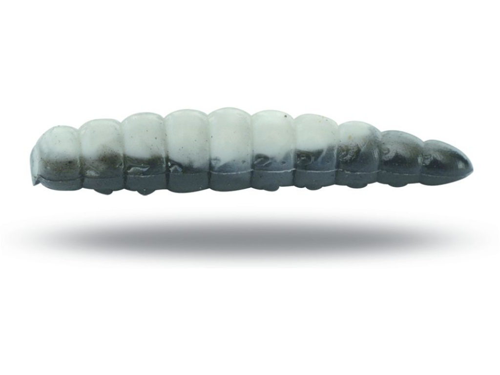 Magic trout B-maggot White-Black 2,5cm Garlic