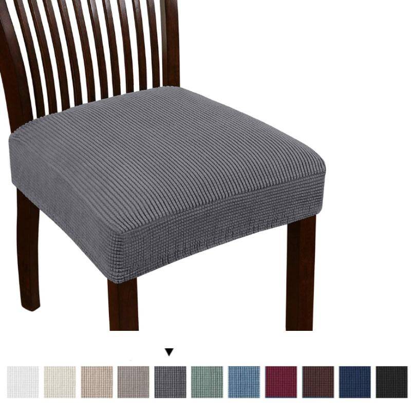 Stretch Jacquard Stolsätesöverdrag Stolsöverdrag Överdrag Avtagbara tvättbara stolsdynor Överdrag för matsal denim blå färg