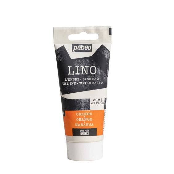 Pebeo Lino Ink 80 ml, vattenbaserad linoleumfärg – Orange