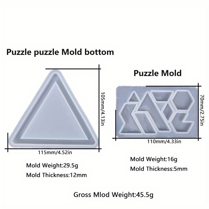 TEMU Creative Epoxy Mold Puzzle Puzzle Handcrafts Silicone Mold Candle Diy Ornaments