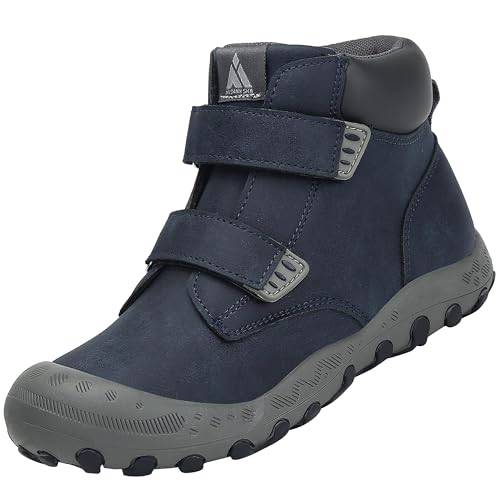 Mishansha Kinder Wanderschuhe Outdoor Mädchen Trekkingschuhe Leicht rutschfeste Wanderstiefel für Junge Bequeme Outdoorschuhe Sportschuhe Komfortabel Trekkingstiefel,Draußen Blau 29