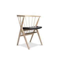 Sibast Furniture No 8 Chair Hvidolieret Eg Sort Saga Læder