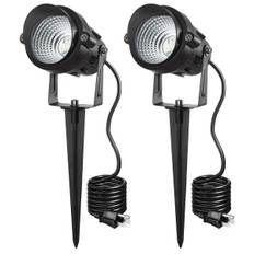 Høj lysstyrke 1000LM gårdhave udendørs spotlight, 3500K varm hvid udendørs spotlight, med 4.9FT ledning, LED IP66 have