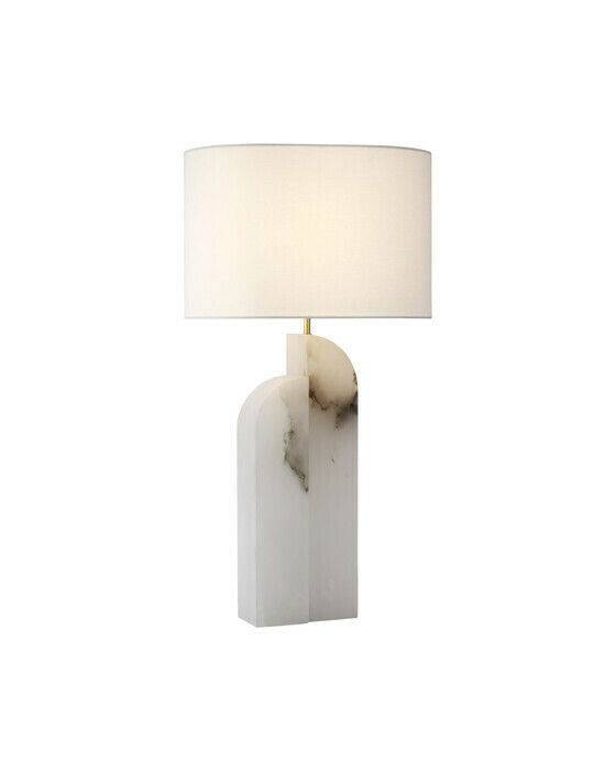 Visual Comfort Savoye bordslampa vänster alabaster - Beige / Grå / Vit