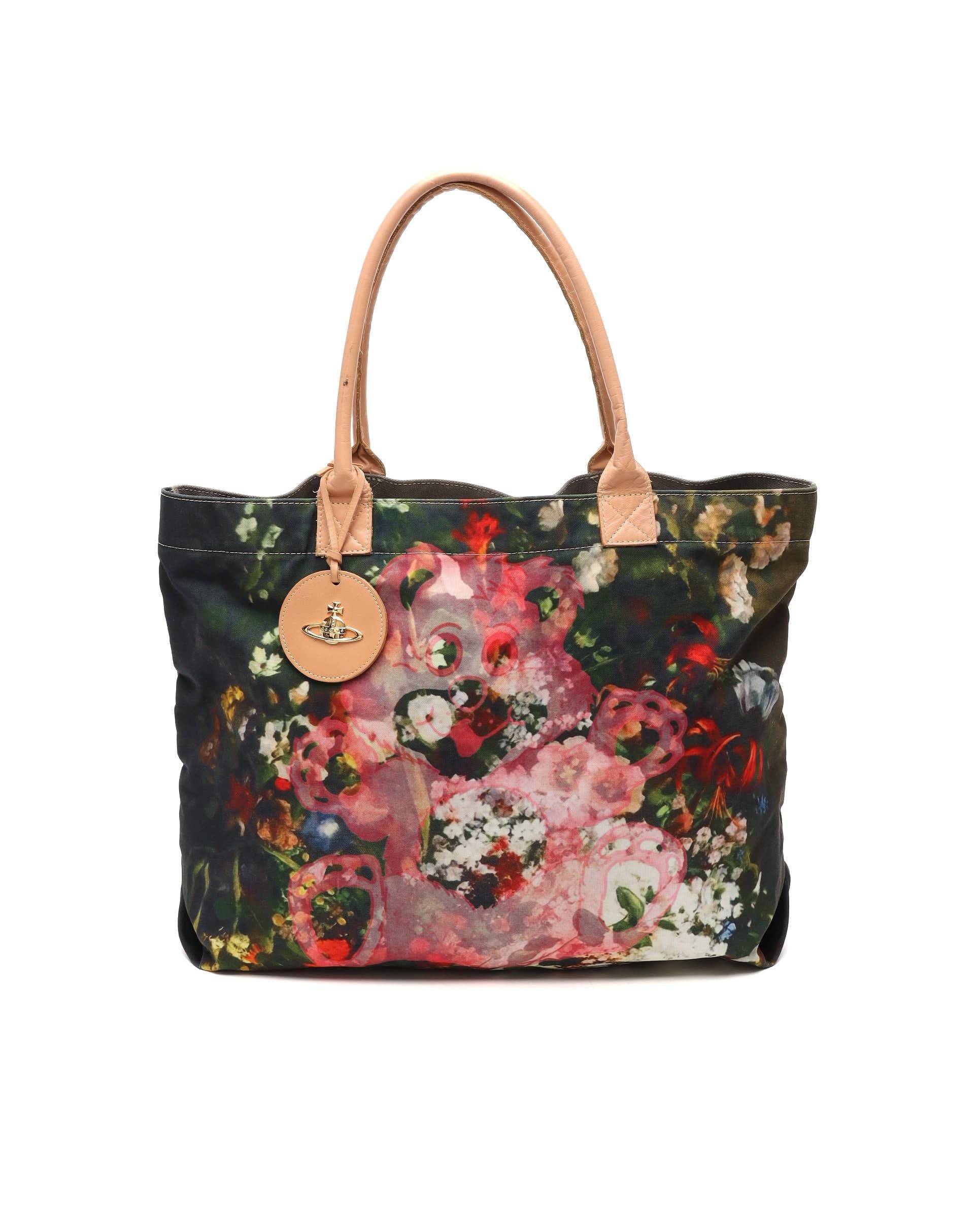 VIVIENNE WESTWOOD Flower Bear Tote Bag - Multicolour - One Size