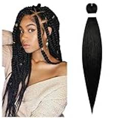 Aomig Braid Pre Stretched Braiding Hår, 23-Tums Professionellt Syntetiskt Fiberhår För Virkat Fläthår, Texture Knotless Box-Flätor, Flätning Av Hårförlängningar För Kvinnor