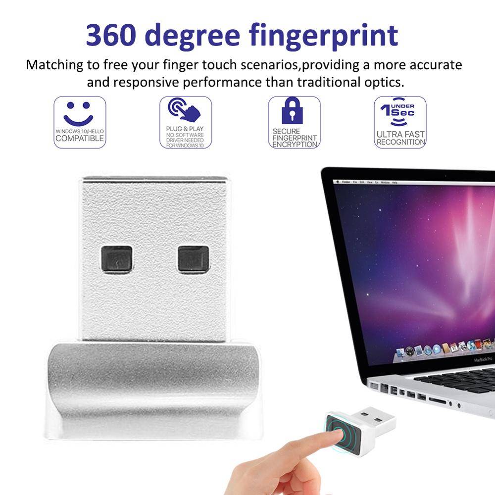 Usb fingeravtrycksläsare för windows 10 hej fingeravtrycksläsare fingeravtryckssensor flerfinger och 360 graders beröring snabb matchi