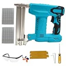 18GA sladdlös spik för Makita 18 V batteri, elektrisk spik pistol med 18 Gauge spikar för klädsel träbearbetning, borstlös smal krona häftapparat med 1 000 spikar och 500 häftklamrar