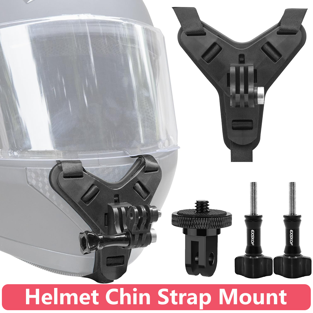 Motorcycle Helmet Chin Strap Mount Holder for GoPro Hero 13 12 11 10 9 8 Insta360 AKASO SJCAM DJI Osmo Action Camera Accessories