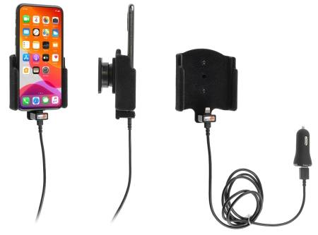 Brodit Aktiv hållare med USB-kabel och cigg-adapter, Apple iPhone 11 Pro