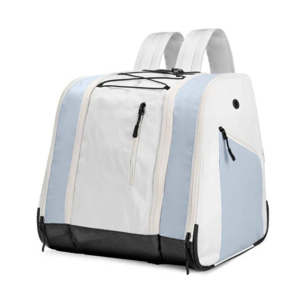 Ski Boot Backpack Waterproof Oxford Snowboard & Ski Helmet Boot Bag Large Capacity Winter Snow Sports Gear Storage Backpack