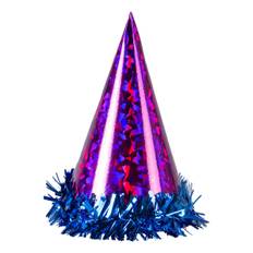 Partyhatte Hologram Lilla - 6-stk