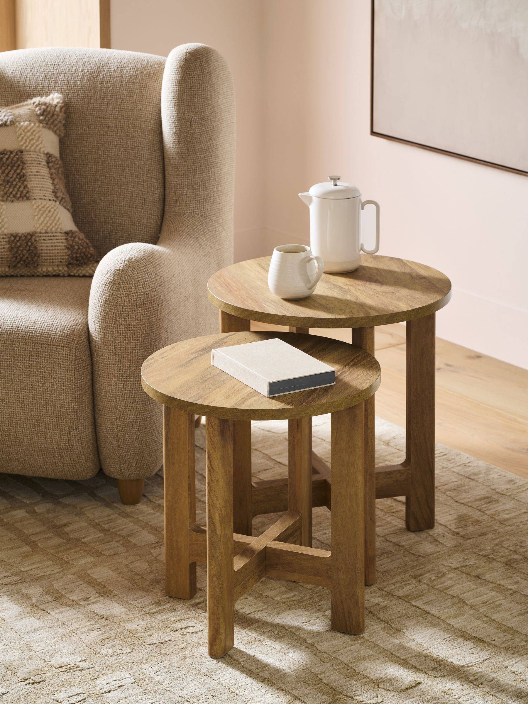Next Arches Mango Effect Nest of Table
