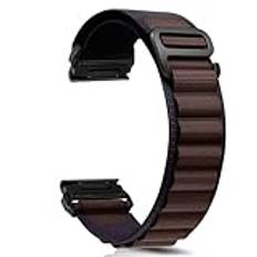 ZoRoll 26 mm QuickFit armband för Garmin Enduro 3/Garmin Fenix 8 51 mm/Fenix 7X/6X GPS/6X PRO, justerbar nylon G-krok ersättningsarmband för Garmin Fenix 5X Plus/Descent mk1 – lilagrå