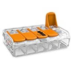 WAGO Verbindungsklemmen 221-415 | 5 Leiter, bis 4 mm², 25 Stück, COMPACT Kabelverbinder mit Hebeln für alle Leiterarten weltweit, bestätigte Anwendungssicherheit