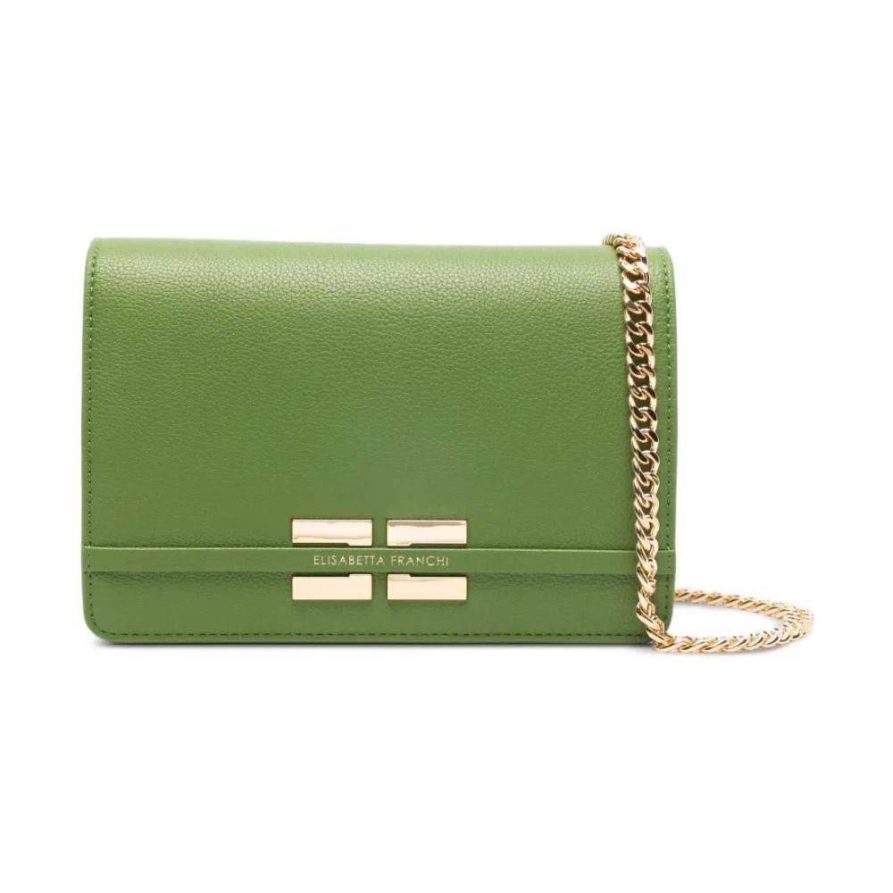 Elisabetta Franchi Skuldertaske - Tasker - Dame - Grøn - ONE SIZE - Uld