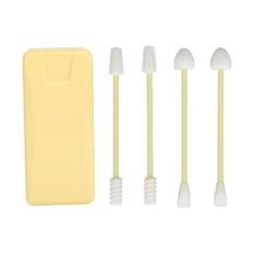 4pcs Silicone Cotton Swabs Reusable Makeup Swabs Double Tipped Cotton Buds for Ears Baby Beauty