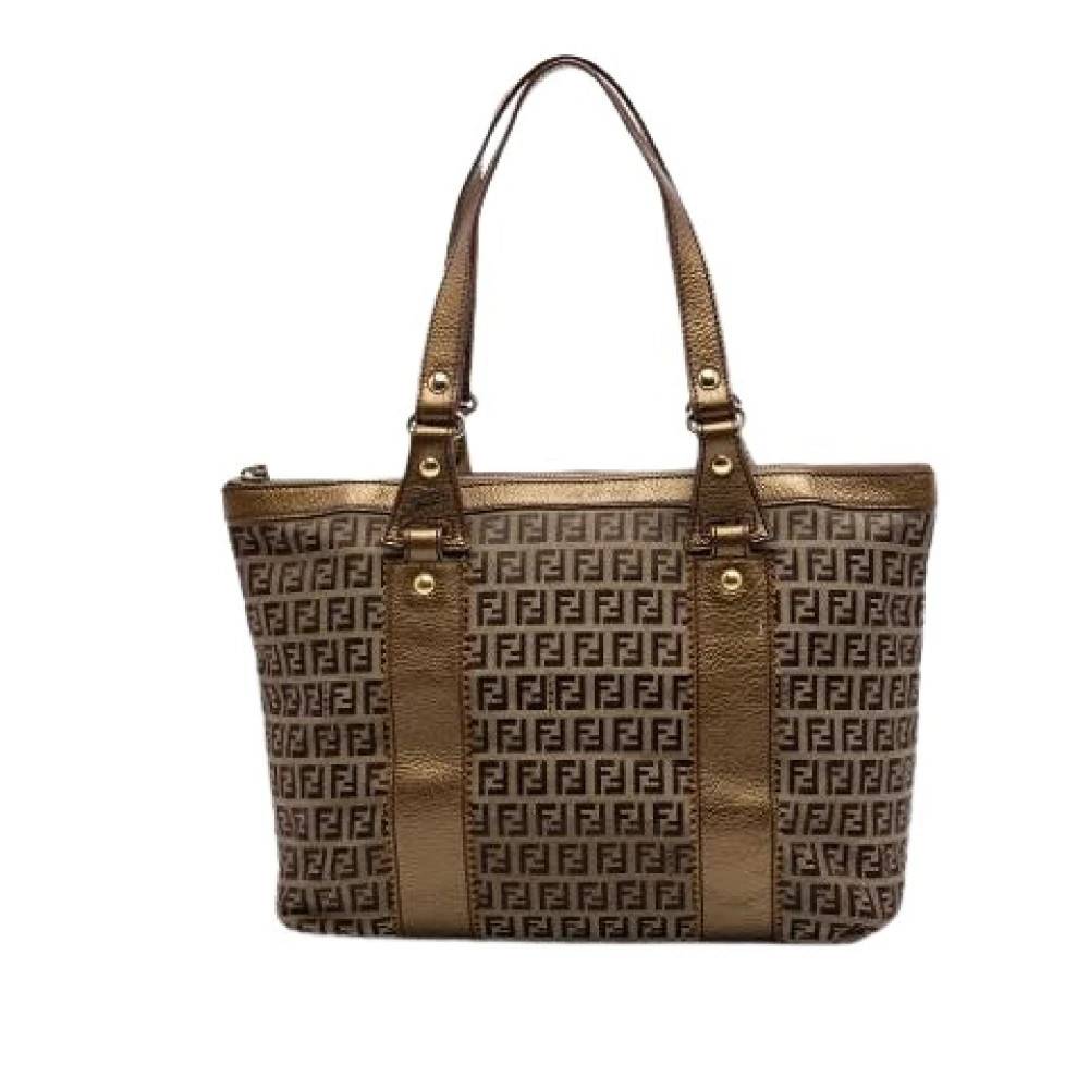Fendi Vintage Pre-owned Vintage Tote Bag - Vintage - Dame - Beige - ONE SIZE - Læder