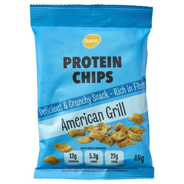 DAVA Protein Chips, American Grill (49g).