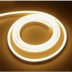 ONSSI® Neon LED-Remsor 220V (Varm Vit,3M),12w/m Vardera 10cm Skuren,288 Led/m COB-Repljus,IP65 Vattentät Med Strömbrytare och Klistermärke, Neon Led för Inom-och Utomhusbruk