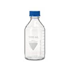 RASOTHERM Laboratorieflaskor, (Boro 3.3), GL45, blått skruvlock, 1 000 ml