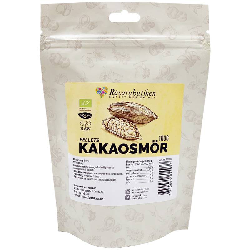 Kakaosmör Pellets RAW&EKO 100g
