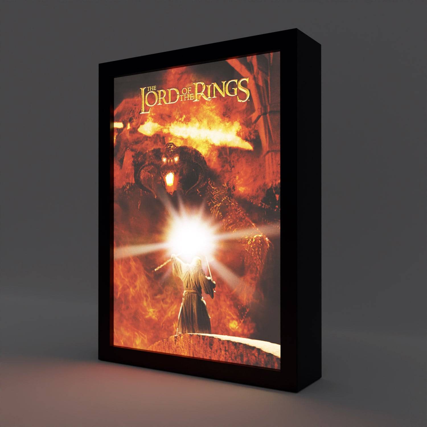 The Lord Of The Rings - Framed Led Print 28X20X5Cm