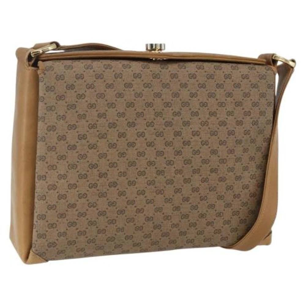 Gucci Vintage Pre-owned Plastic Skuldertaske - Vintage - Dame - Beige - ONE SIZE - Uld