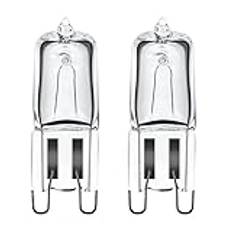 G9 Halogen Ugnslampa 40W 230V 300℃ Värmetolerant för Neff/AEG/Smeg/Zanussi/Bosch/Ugnslampa 2 Pack