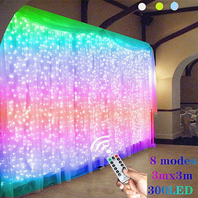 Gardin LED String Lights Garland Festival Juldekoration USB Fjärrkontroll Holiday Bröllop Fairy Lights för sovrummet Hem rosa