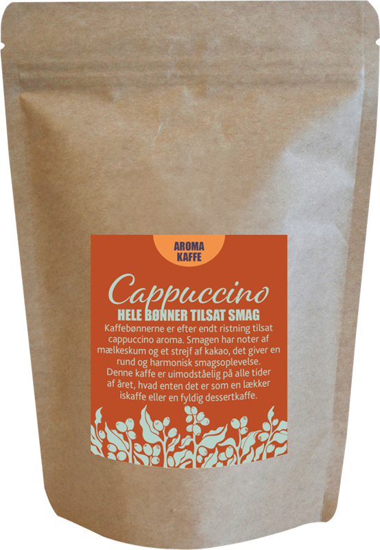 Te og kaffespecialisten, Kaffe, Cappuccinosmag, 225 g. Hele bønner.