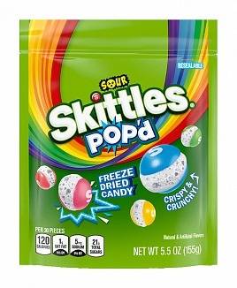 Skittles - POP'd Freeze Dried Candy Sour.