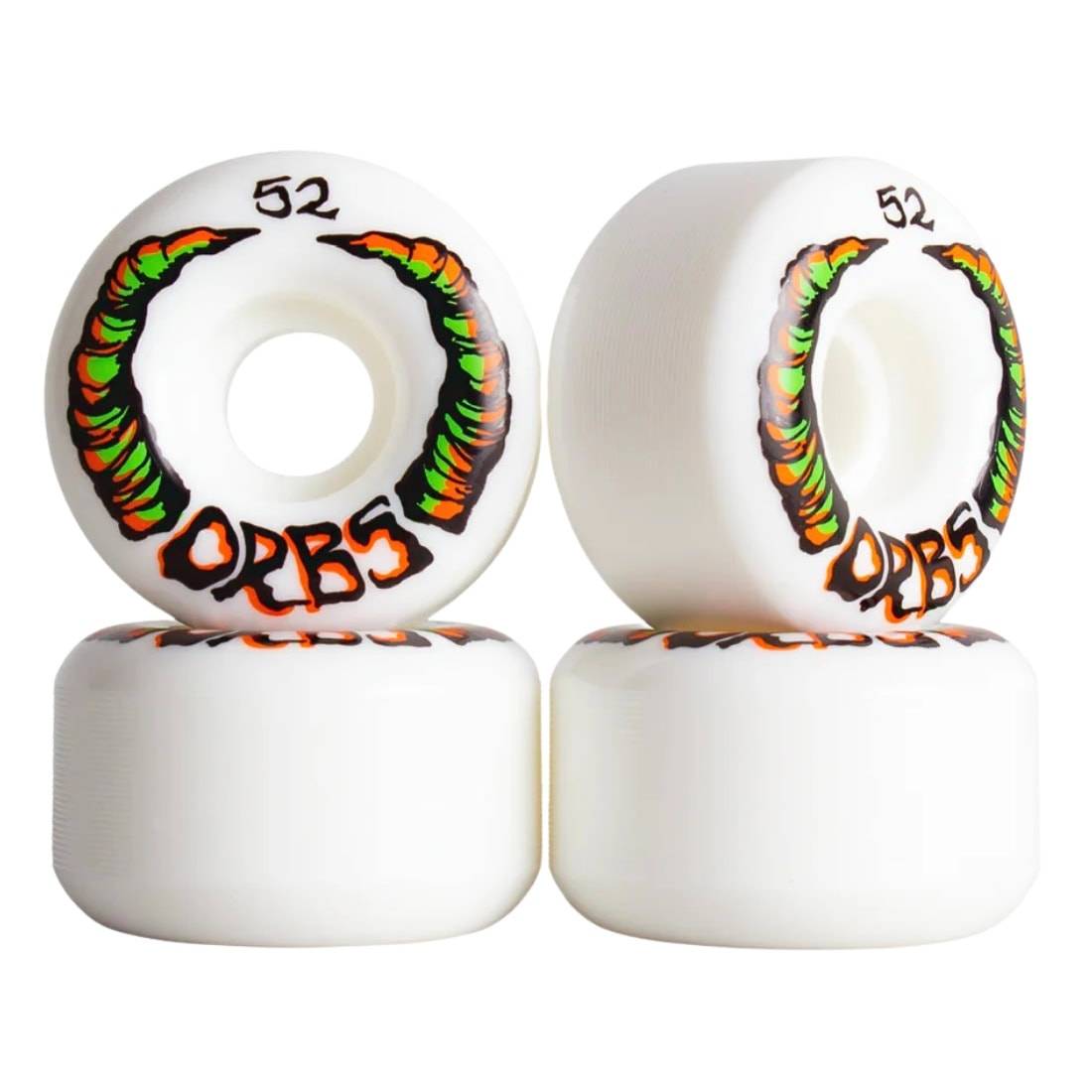 Orbs 52mm Apparitions Round 99A Skateboard Wheels - White