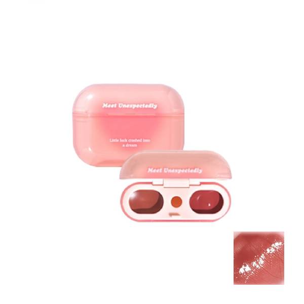 Gogo Tales - Double Spell Lip Cream - 2.8g*2 - G04 Ice Queen Belle - Rose