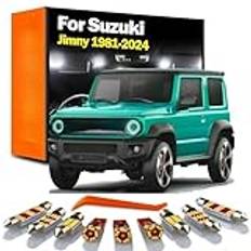 LED Map Dome Interiör registreringsskylt Light Kit för Suzuki Jimny 1981-2019 2020 2021 2022 2023 2024 Biltillbehör