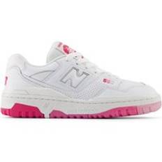 New Balance  Barn 550 i White/Pink Synthetic, Storlek 40 - Vit/Rosa