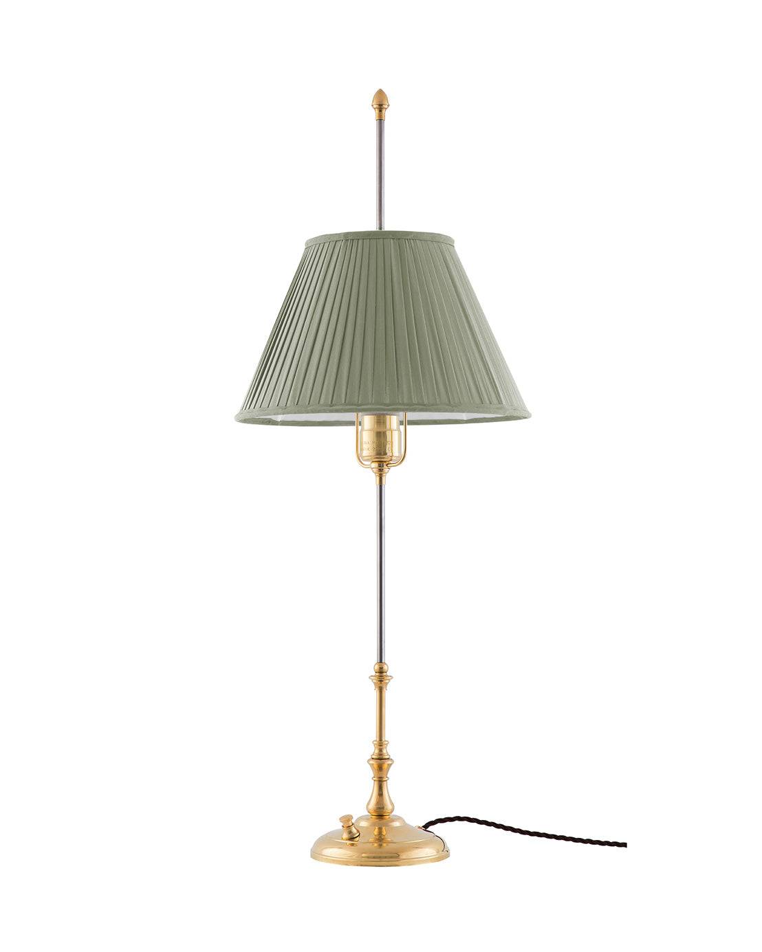 Bordlampe - Stiernstedt messing, olivengrøn skærm