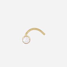 Näspiercing 18k guld - Kubisk Zirkonia 2 mm