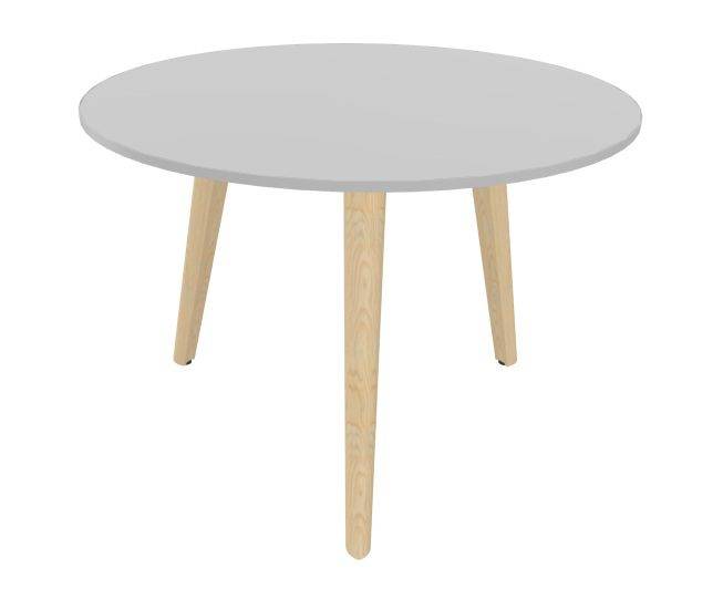 NOVA Wood loungebord - Flere farvemuligheder! Ø70 cm Grey HPL / Ask ben