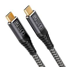 USB C Cable to USB C 2M, USB 3.2 Gen2 Type C charging cable, 20 Gbps data transmission, 100W 20V/5A fast charging cable,4K @ 60Hz video transmission for laptop, mobile phone, monitor,
