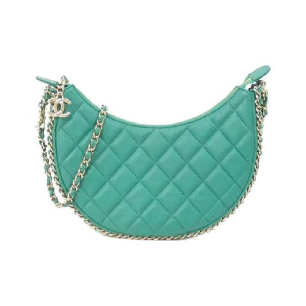 Chanel Vintage Pre-owned Vintage Skuldertaske - Vintage - Dame - Grøn - ONE SIZE - Uld
