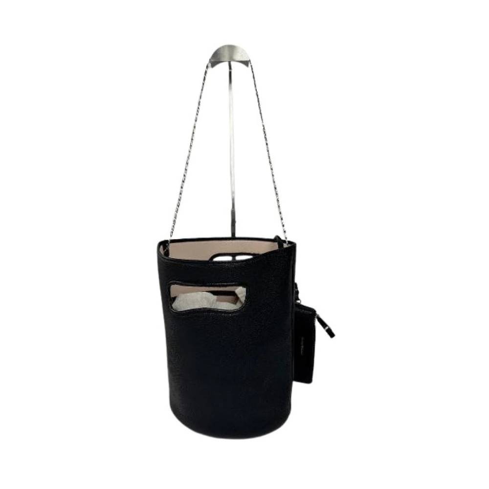 Armani Pre-owned Pre-owned Læder Skuldertaske - Vintage - Dame - Sort - ONE SIZE - Uld